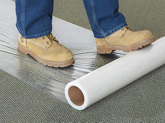 Residential 1000g/25mm 610mm Carpet Protector Film Self Adhesive Shields