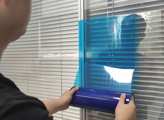 Transparent Blue Self Adhesive Window Extrusion Profile And Window Glass Film