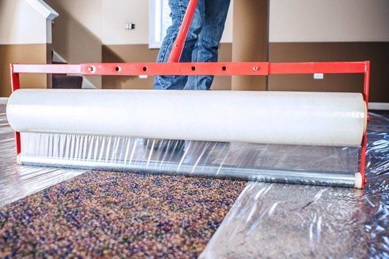 Regular Wound Printable Polyethylene 500mm 60micron Carpet Floor Protection Film