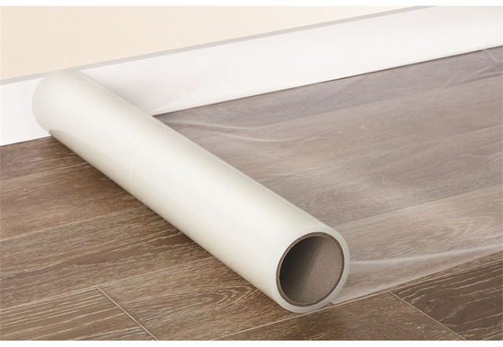 600mm*50m Floor Protection Film 50 Micron Hard Surface Wooden Floor