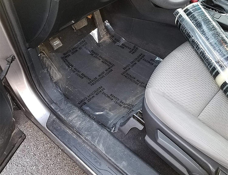 Ptc Auto 24''X200' Auto Carpet Protection Film Sticky Plastic Carpet Protector ...