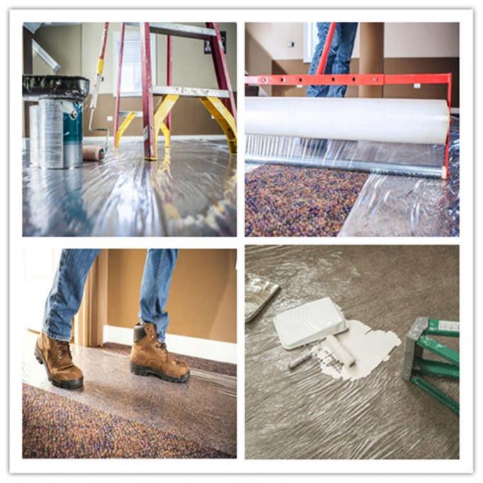 Clear Self Adhesive Carpet Protection Film Plasticover Strong And